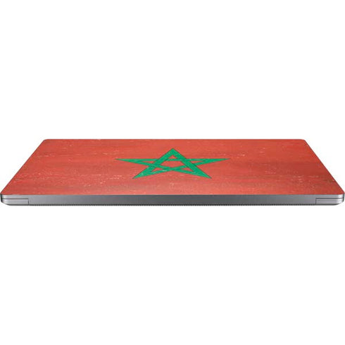 Morocco Flag Distressed Universal Laptop 12in (9.8 x 6.8in) Skin
